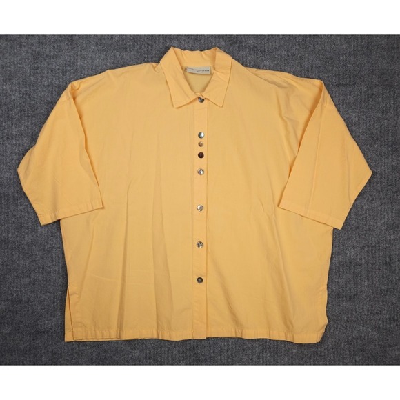 Eleven Stitch Design Tops - Eleven Stitch Design XS Top Blouse Button Up Shirt Lagenlook Trapeze Oversize